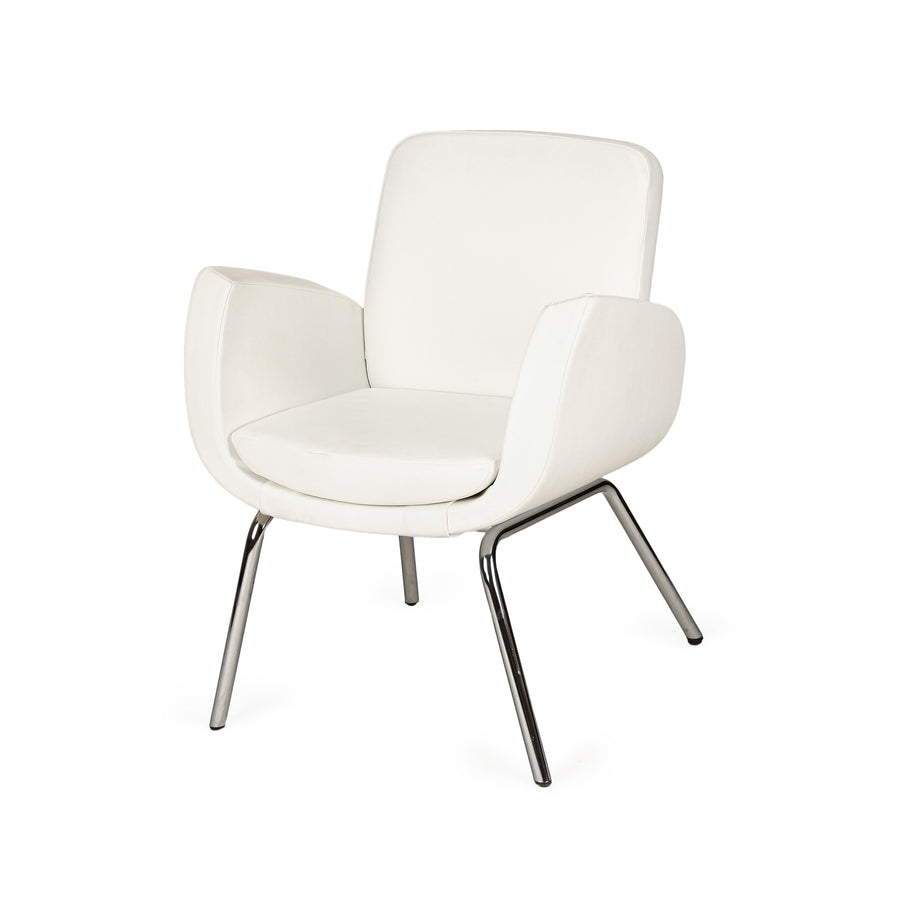 GLOBAL FURNITURE Kate Armchair - White Vinyl
