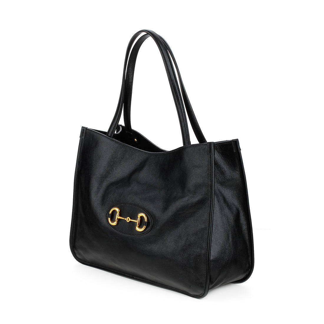 GUCCI Horsebit 1955 Tote - Black Leather