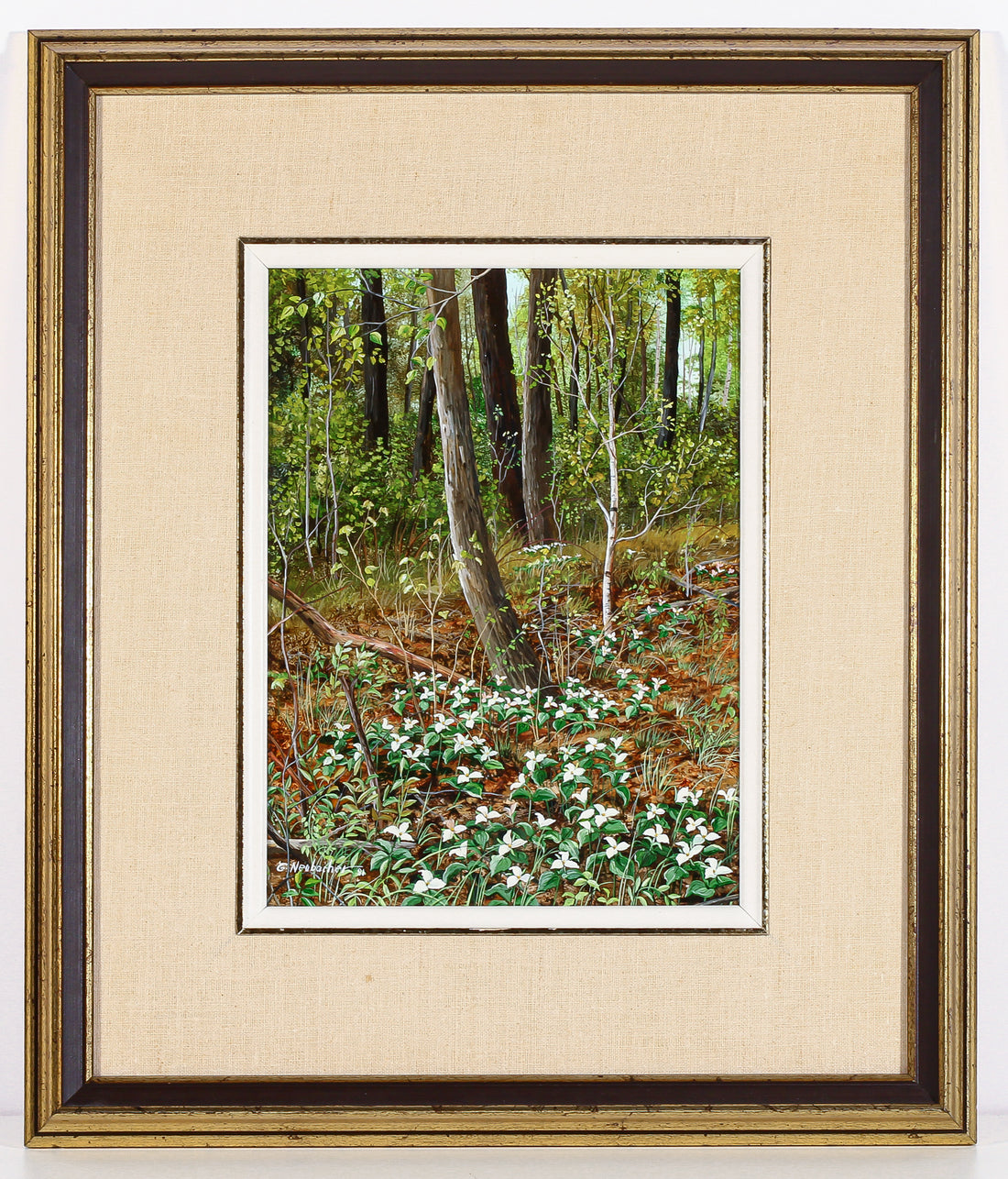 Gerda Neubacher - "Trilliums" - Oil on Board