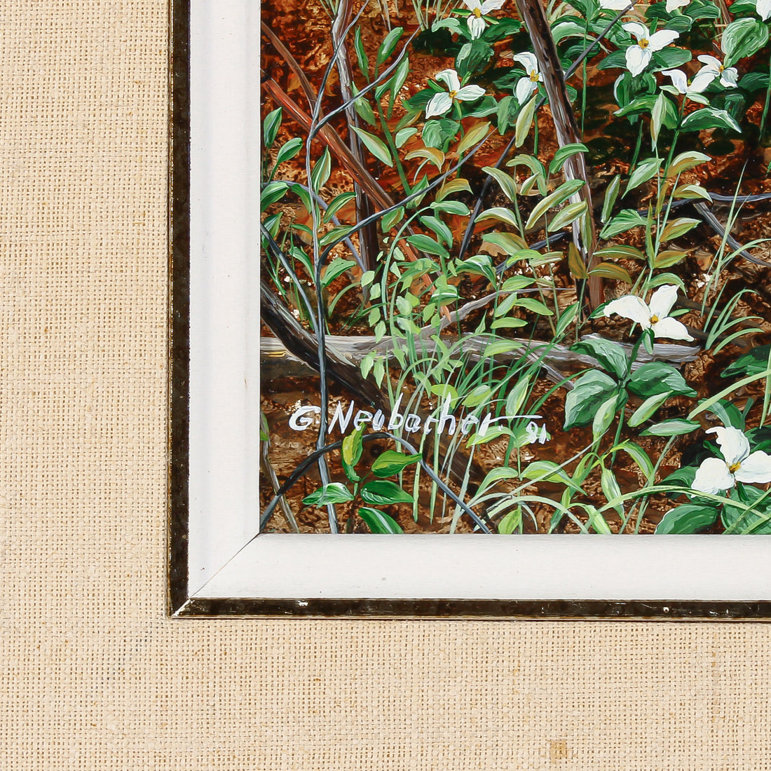 Gerda Neubacher - "Trilliums" - Oil on Board