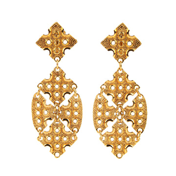 DORLAN Gold Tone Clip Drop Earrings