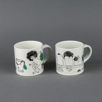 ARABIA Gunvor Olin-Gronqvist Loyly (Sauna) Mugs - Set 2