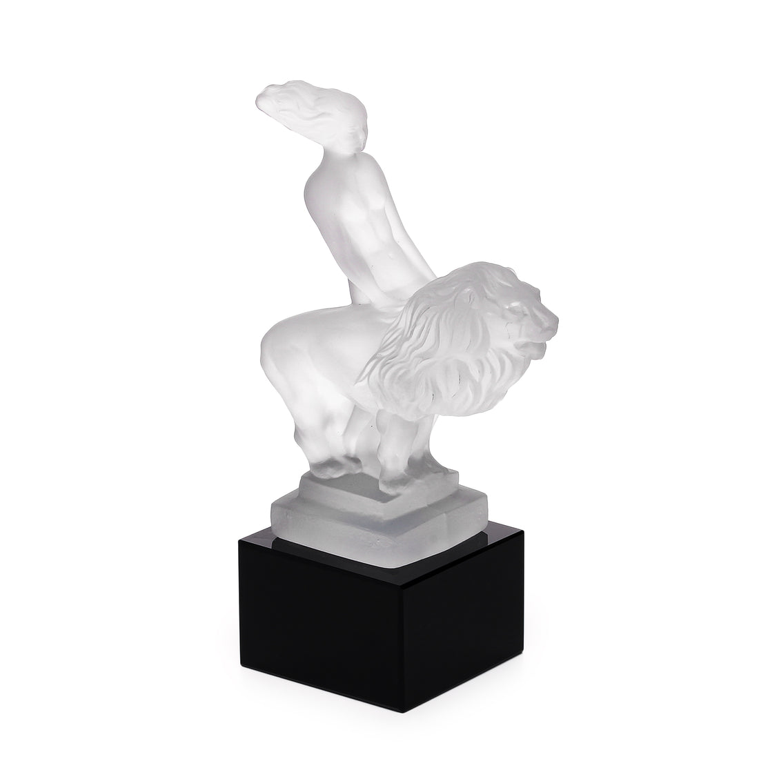 H. HOFFMAN Art Deco Female Nude with Lion Car Mascot Figurine