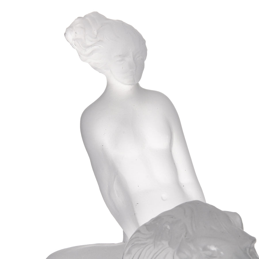 H. HOFFMAN Art Deco Female Nude with Lion Car Mascot Figurine