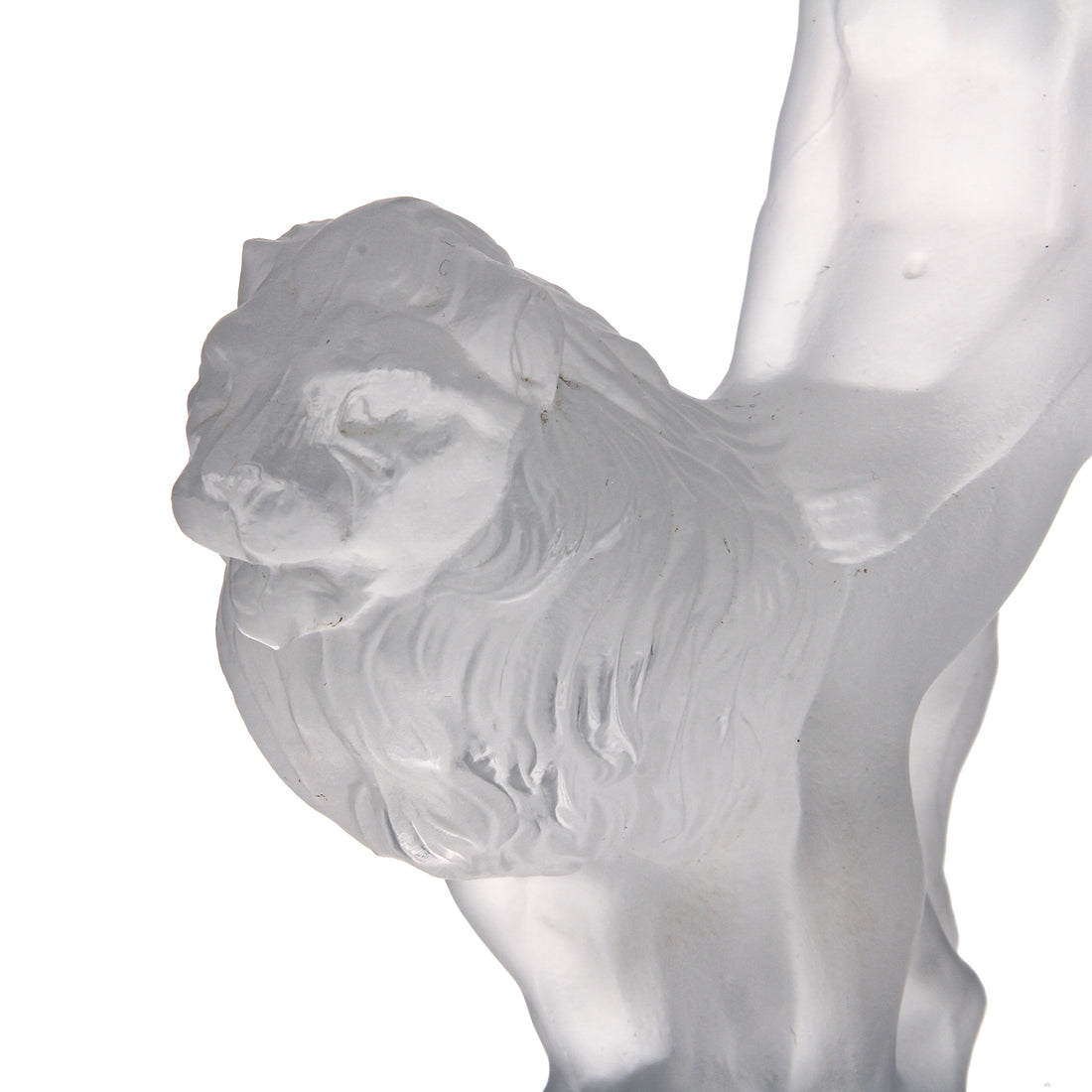 H. HOFFMAN Art Deco Female Nude with Lion Car Mascot Figurine