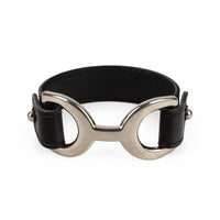 HERMÈS Pavane Wrap Bracelet - Black Leather