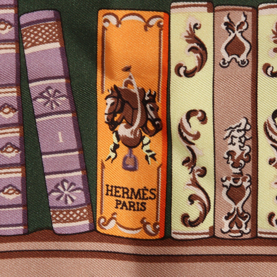 HERMÈS Silk Scarf - Bookshelf