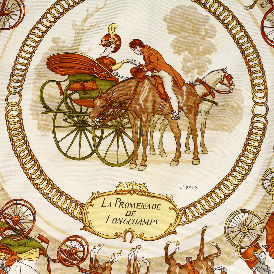 HERMÈS Silk Scarf - La Promenade de Longchamps