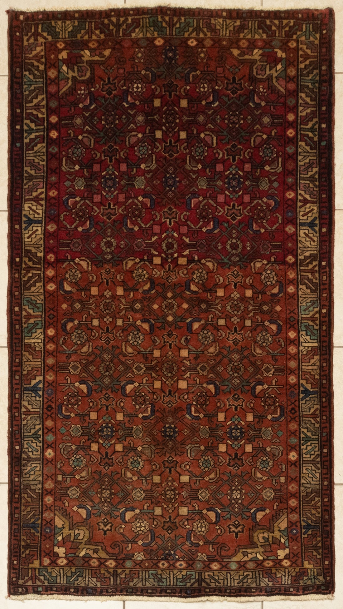 Hand-Knotted Wool Rug 6'5" x 3'6"