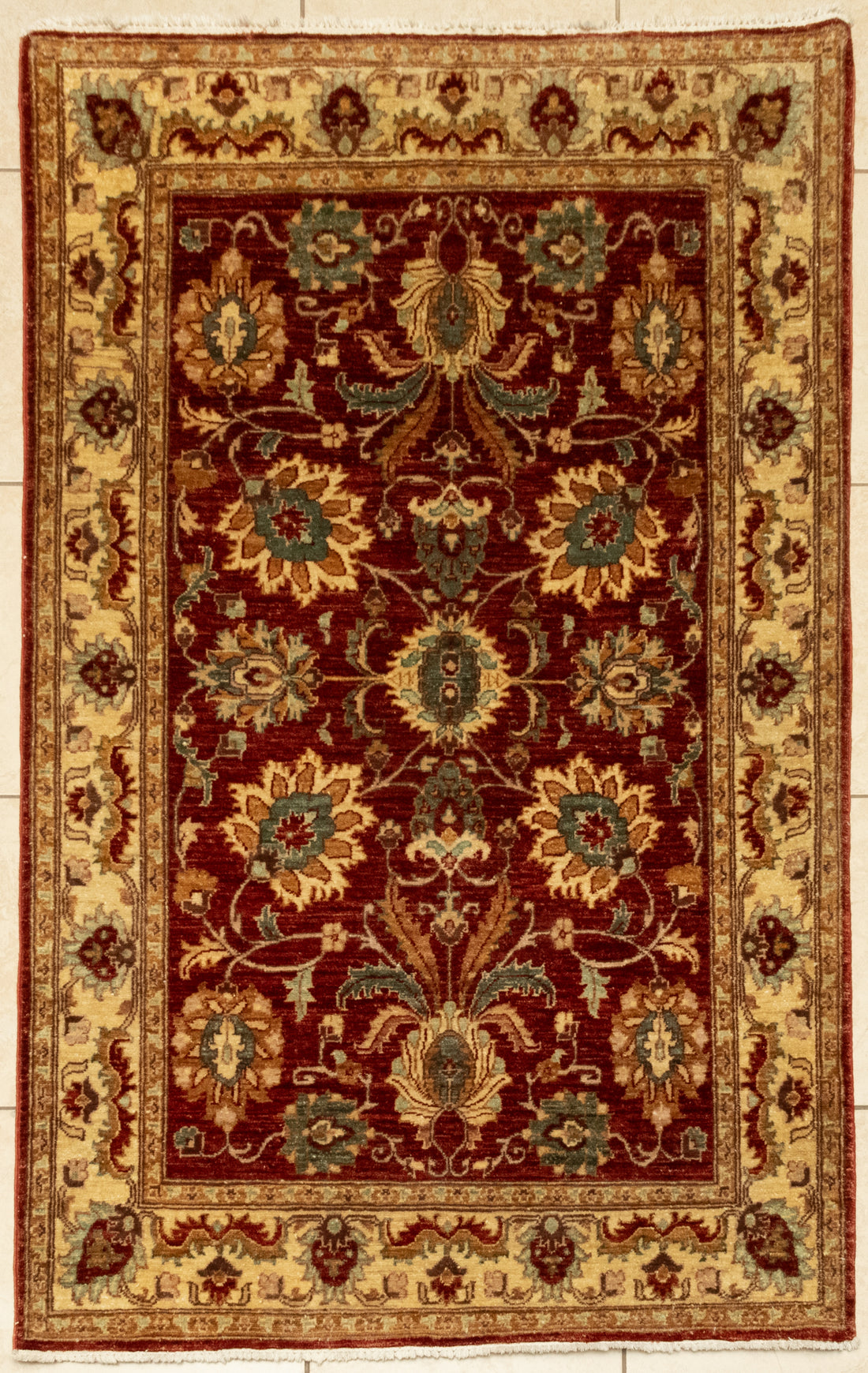 FABERCE Hand-Knotted Wool Rug 6'3" x 3'11"