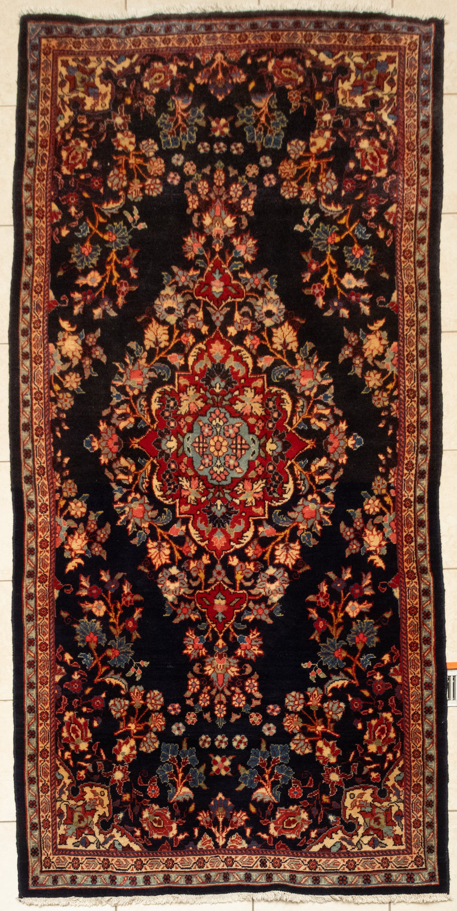 Hand-Knotted Wool Rug 11'x4'9"