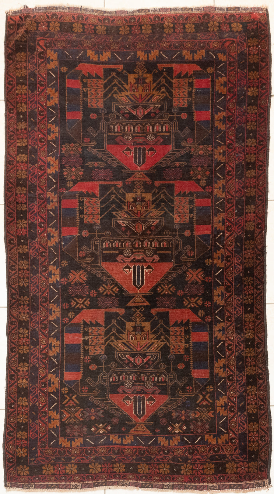 Hand-Knotted Wool Rug 7' x 3'7"