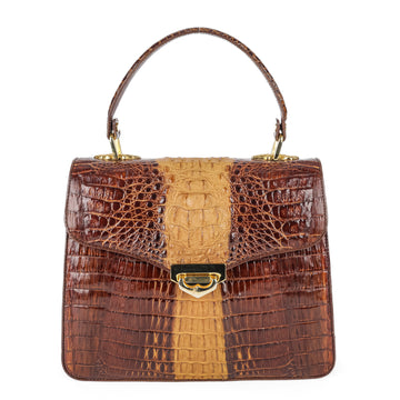 JOYS Vintage Two Toned Crocodile Handbage