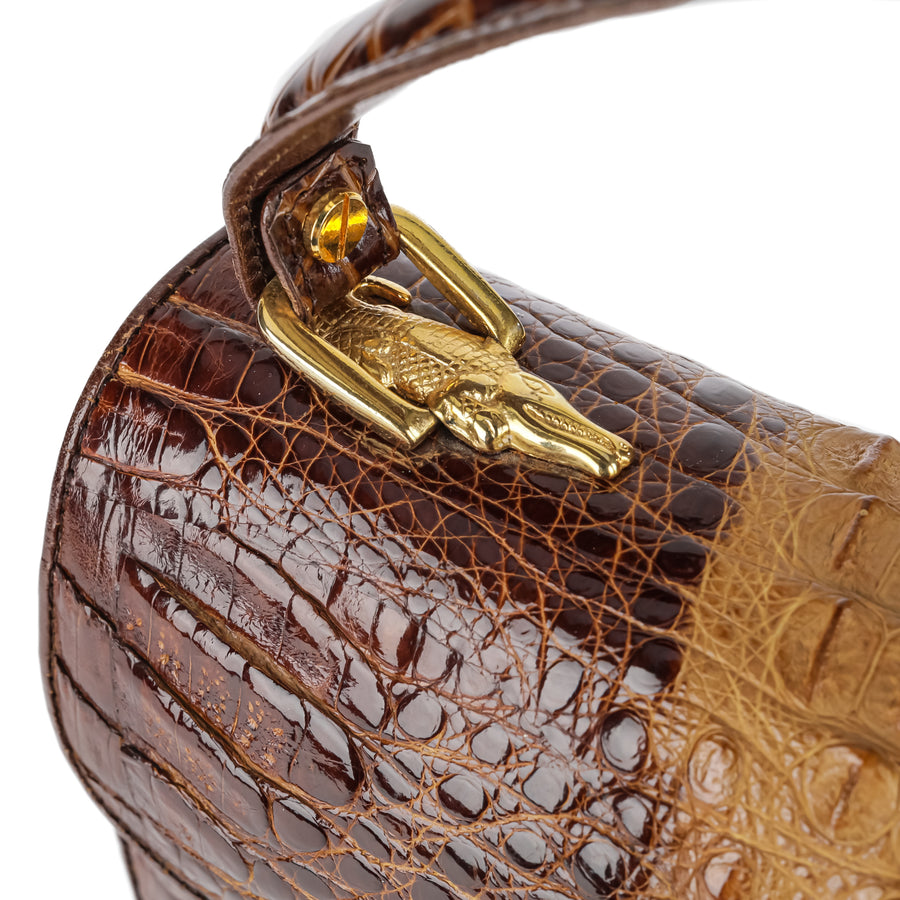 JOYS Vintage Two Toned Crocodile Handbage