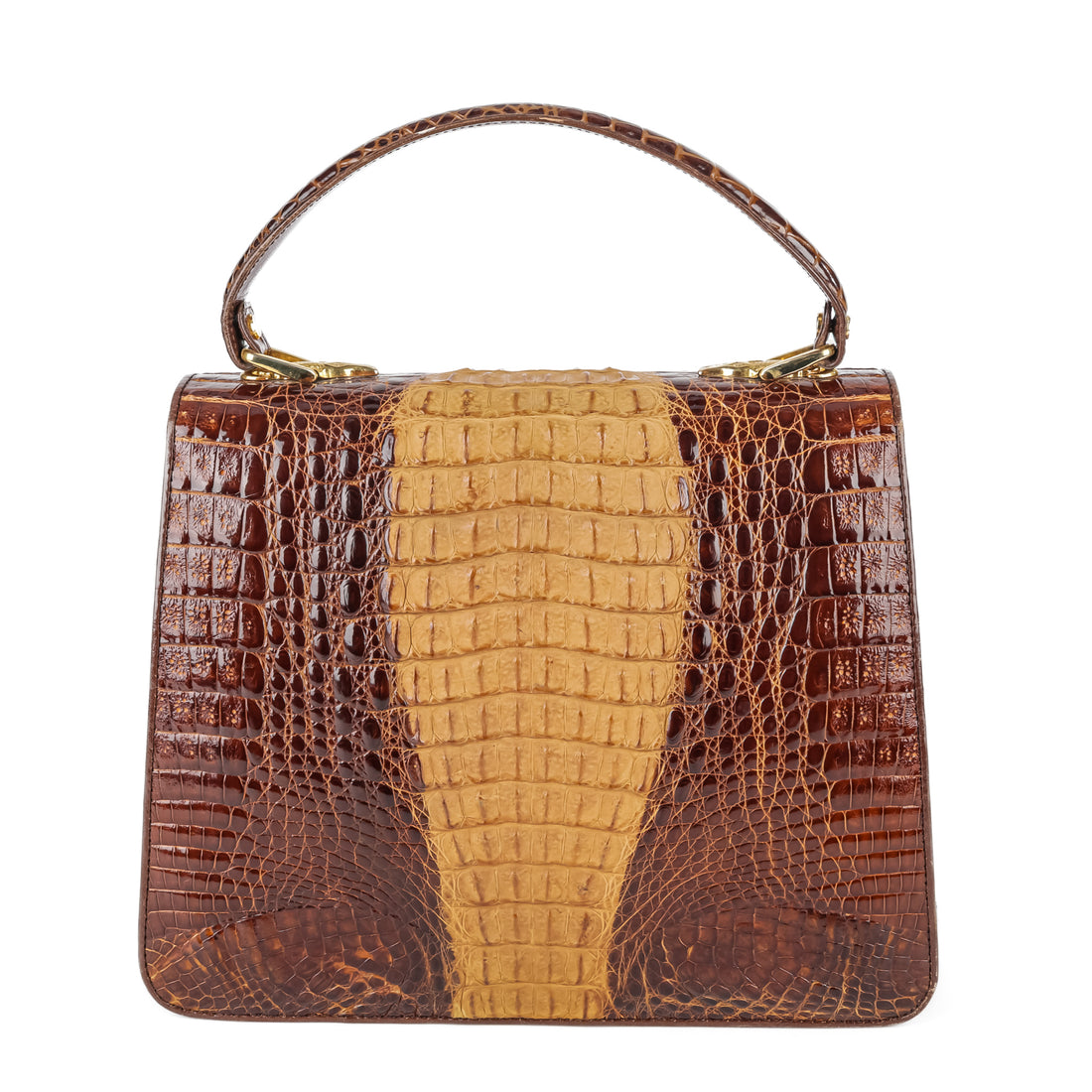 JOYS Vintage Two Toned Crocodile Handbage