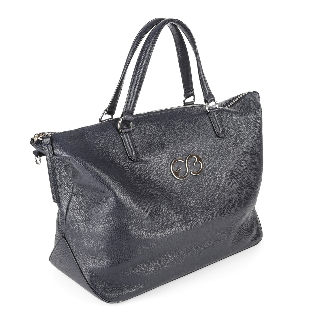 ESCADA Blue Pebbled Leather Handbag