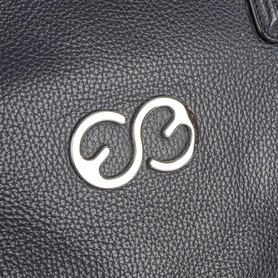 ESCADA Blue Pebbled Leather Handbag