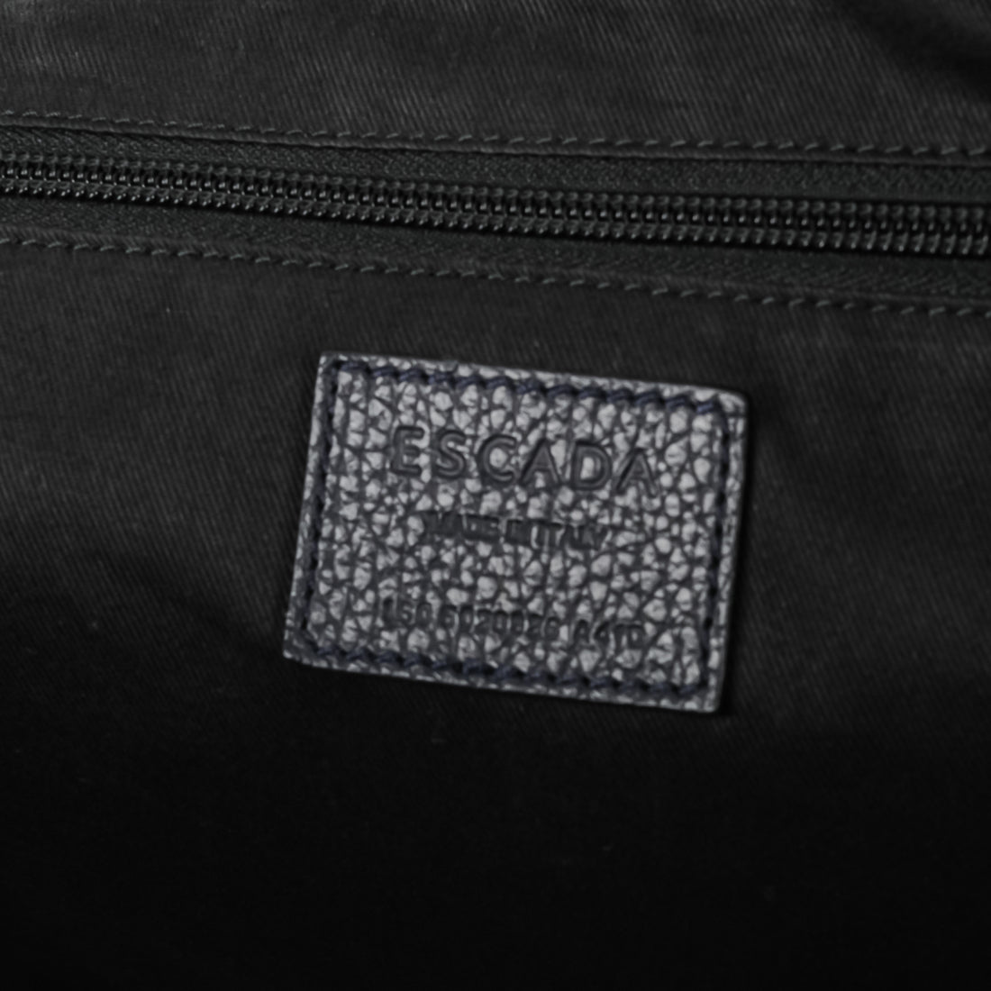 ESCADA Blue Pebbled Leather Handbag