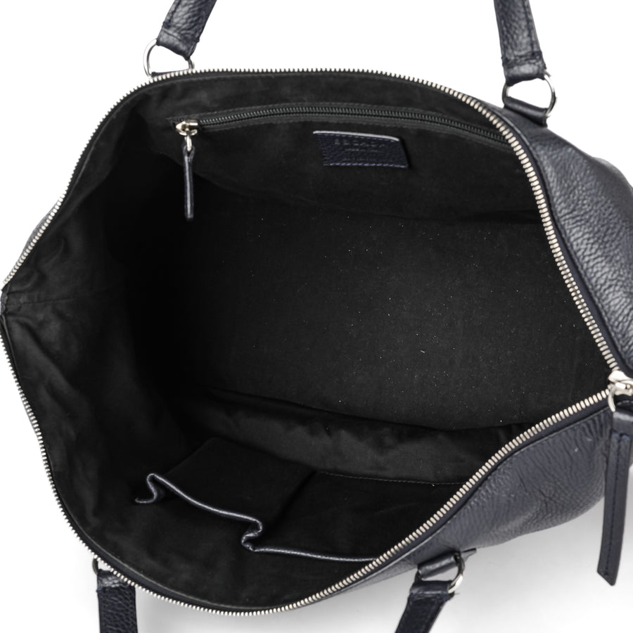 ESCADA Blue Pebbled Leather Handbag