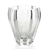 MOSER Cut/Etched Wolf & Cub Crystal Hexagonal Vase