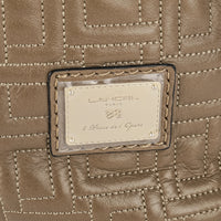 LANCEL Handbag - Quilted Metallic Taupe Lambskin