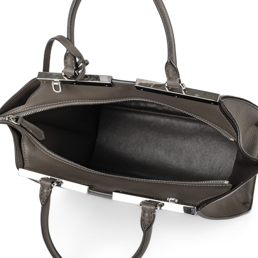 FENDI 3 Jour Grey Pony Hair & Leather Handbag