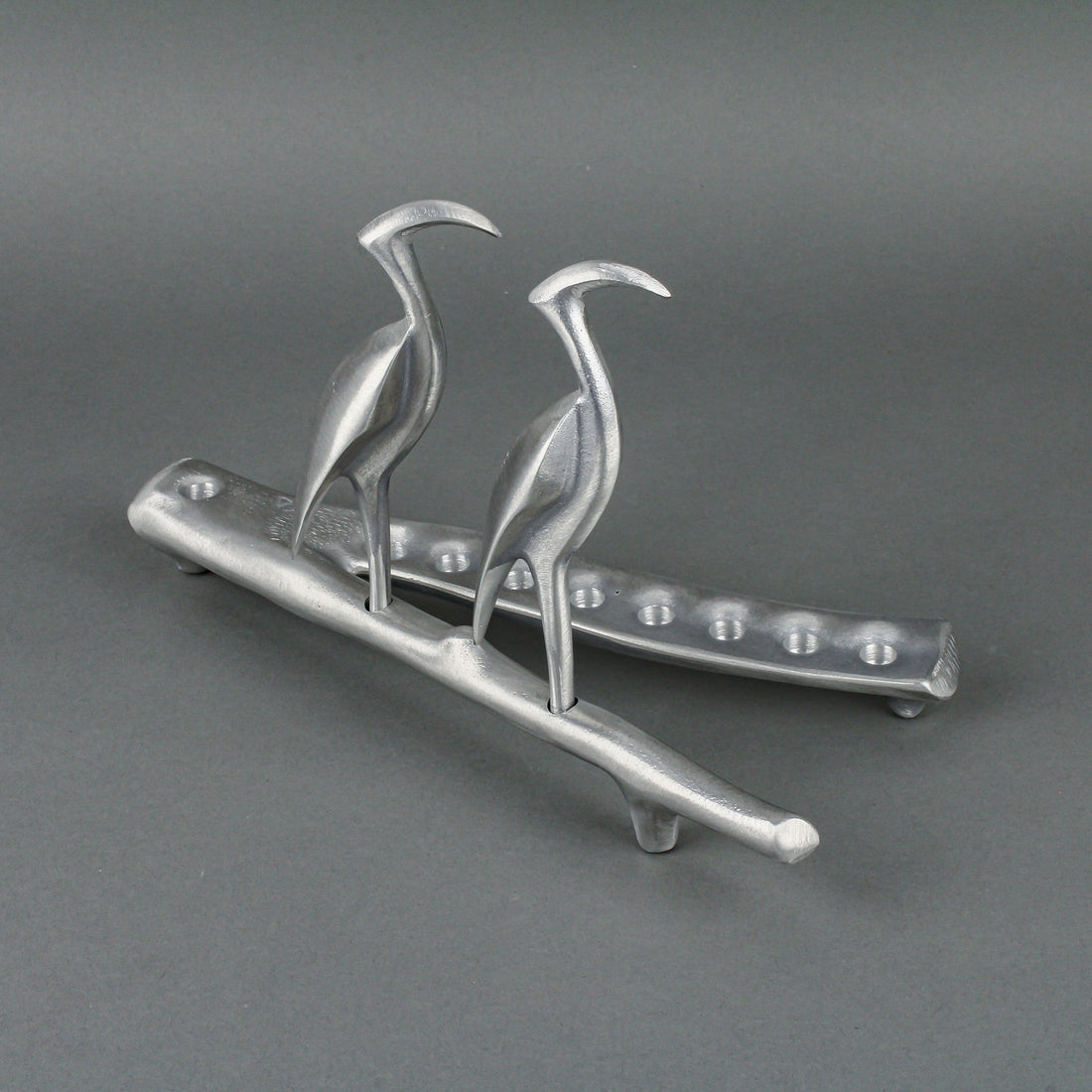 SHRAGA LANDESMAN Aluminum Cast Herons Menorah