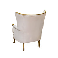 Highback Bergere Chairs - White Upholstery
