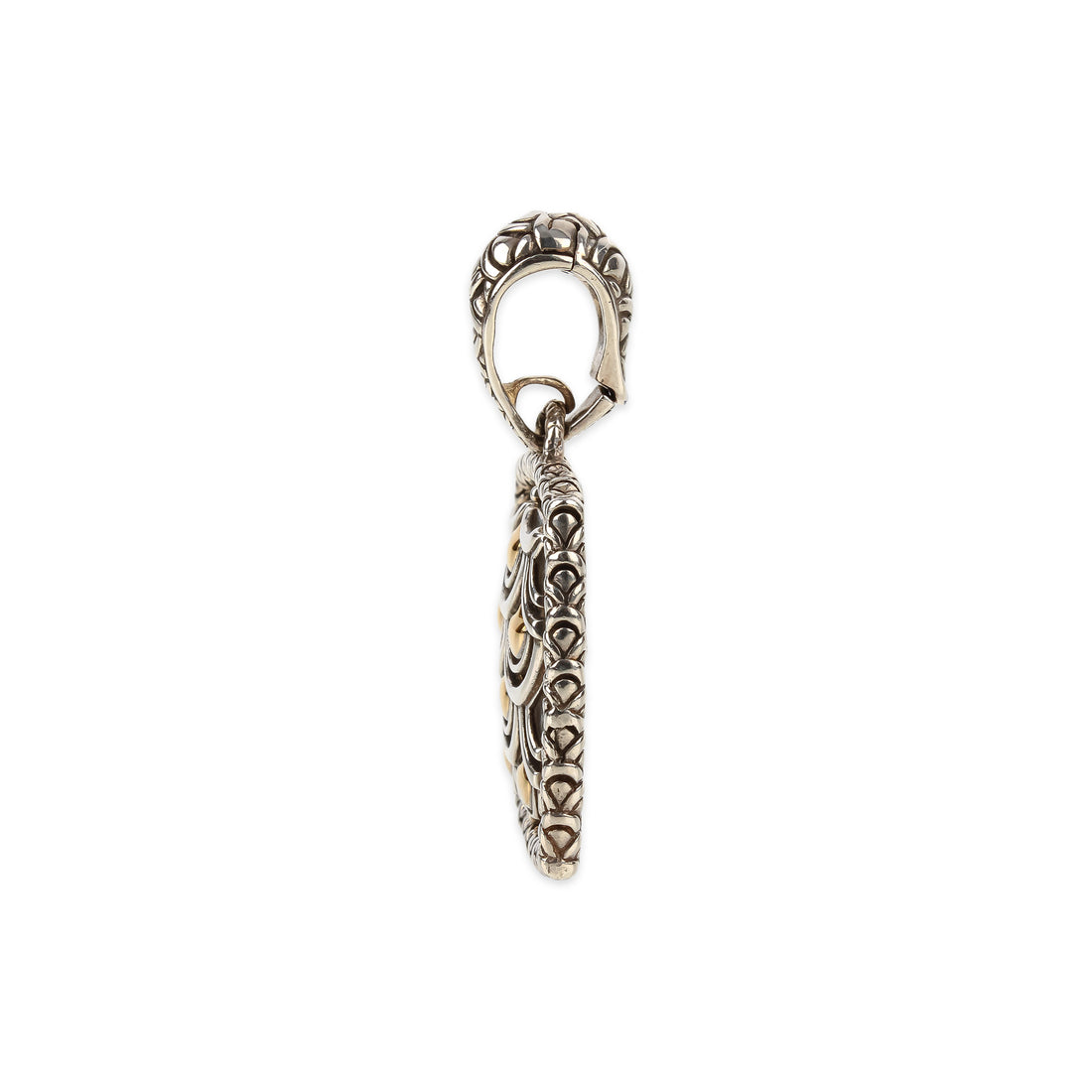 JOHN HARDY Sterling Silver & 18K Gold Square Naga Pendant Enhancer