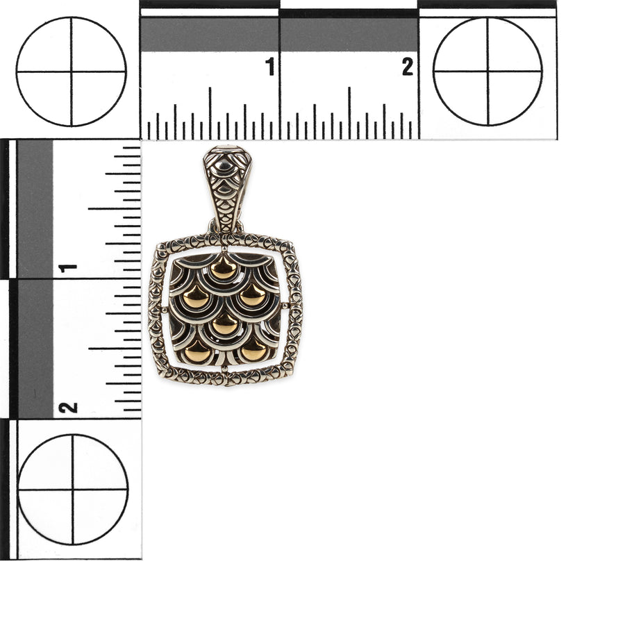 JOHN HARDY Sterling Silver & 18K Gold Square Naga Pendant Enhancer