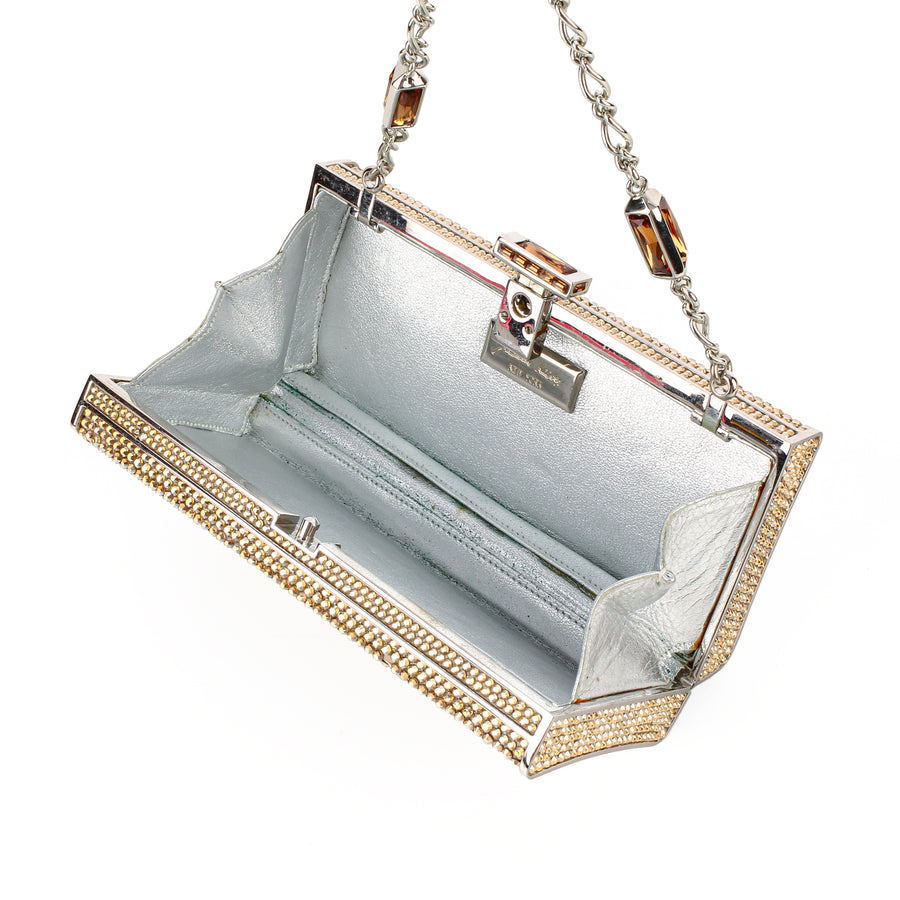 JUDITH LEIBER Minaudière - Gold Crystal