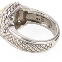 JUDITH RIPKA 18K Gold & Sterling Silver White Sapphire Ring