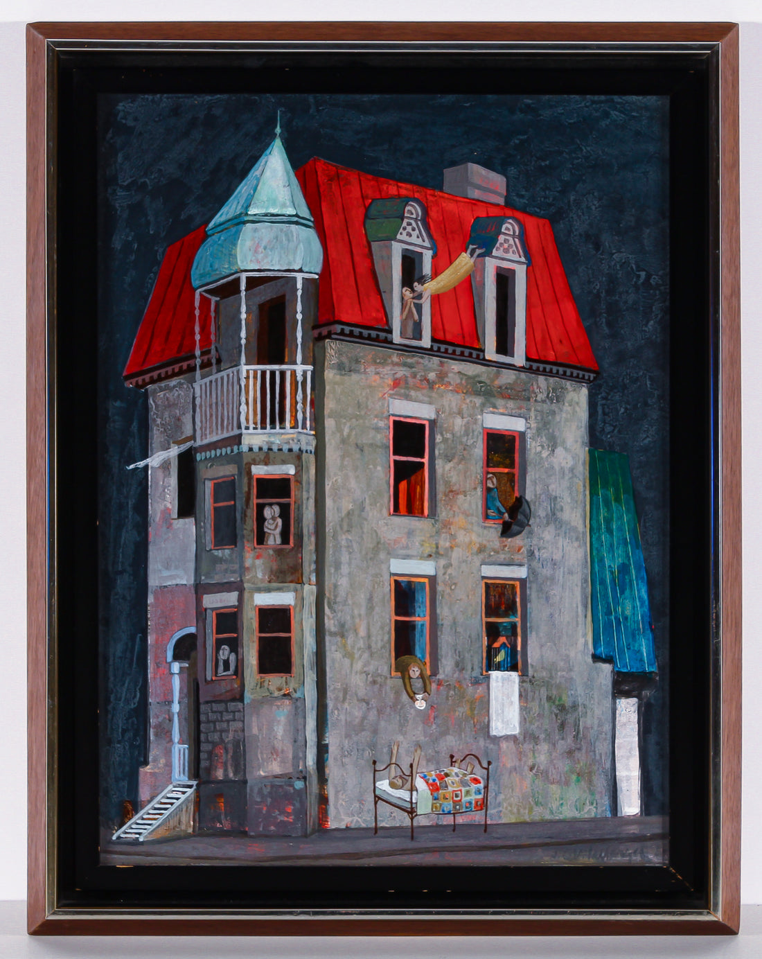 Jesús Carles de Vilallonga - "La Maison Habitée" - Oil on Masonite