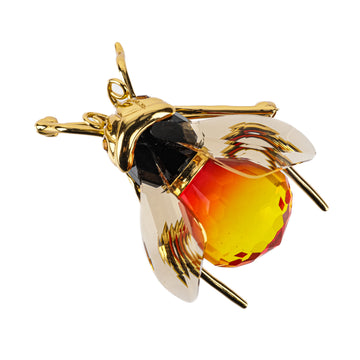 SWAROVSKI Sterling Gold Plated Bee Brooch