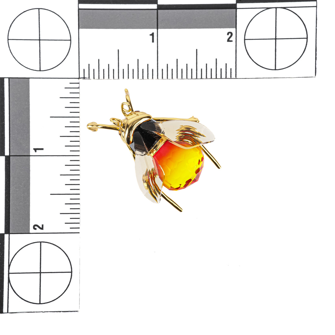 SWAROVSKI Sterling Gold Plated Bee Brooch