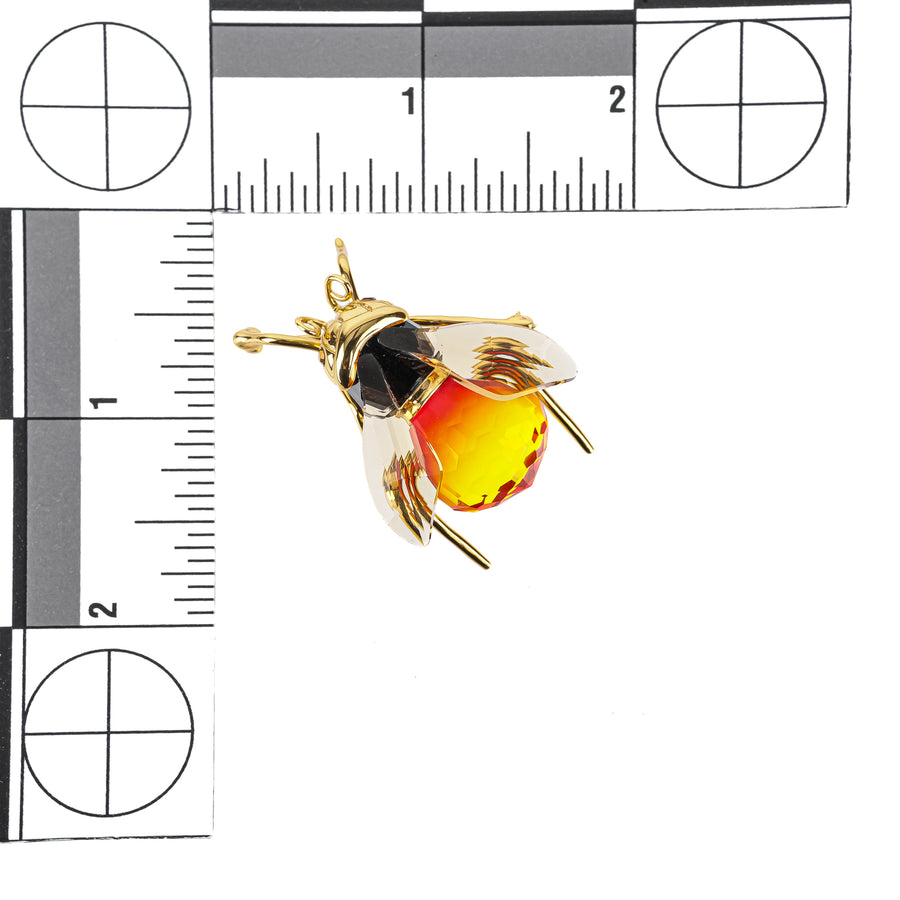 SWAROVSKI Sterling Gold Plated Bee Brooch