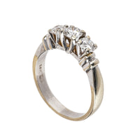 18K White Gold Diamond Trinity Ring