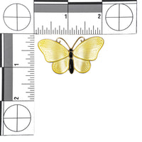 IVAR HOLTH Sterling Guilloche Enamel Butterfly Brooch - Yellow Black
