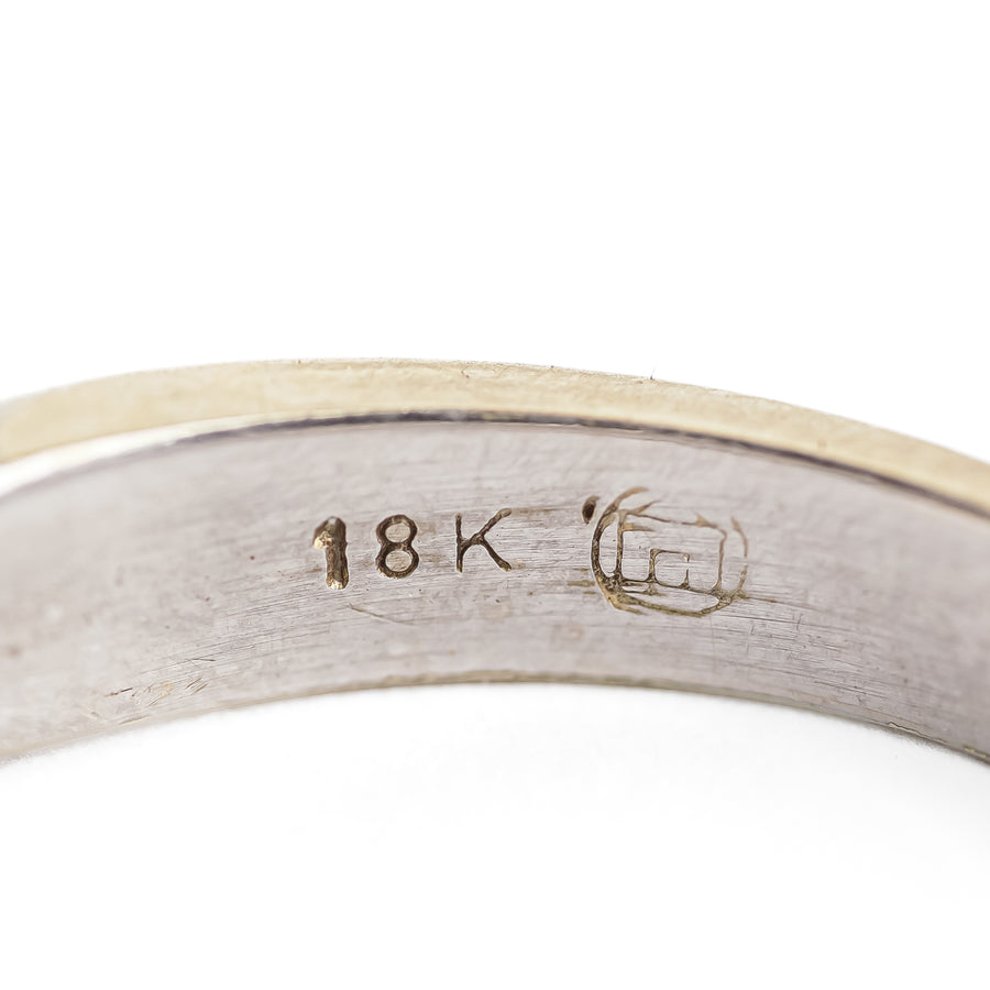 18K White Gold Diamond Trinity Ring