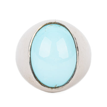 Silver Turquoise Cabochon Ring