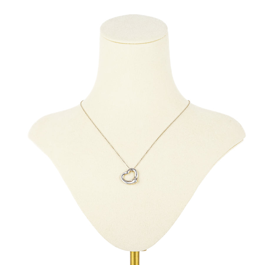 TIFFANY & CO Elsa Peretti Sterling Open Heart Necklace