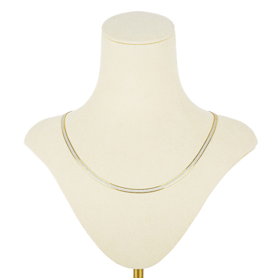Sterling Vermeil Diamond Cut Reversible Herringbone Chain