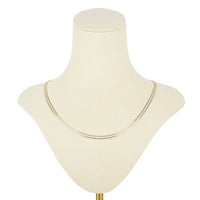 Sterling Vermeil Diamond Cut Reversible Herringbone Chain