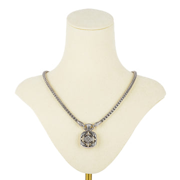 GABRIELLA BRUNI 925 14K Yellow Gold Diamond Pendant Necklace