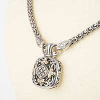 GABRIELLA BRUNI 925 14K Yellow Gold Diamond Pendant Necklace