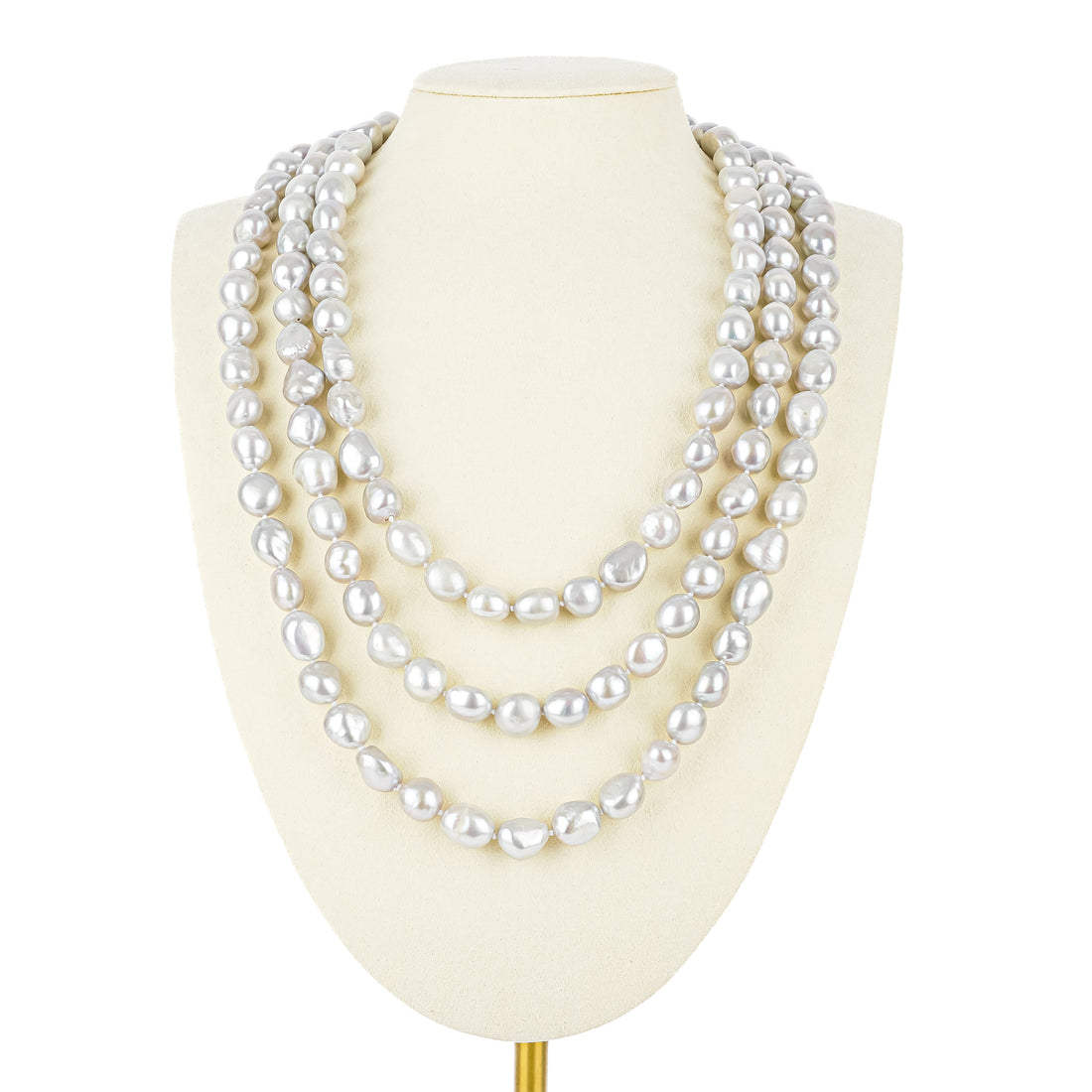 Grey Baroque Freshwater Pearl Necklace
