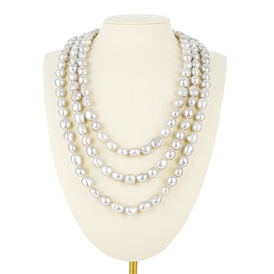 Grey Baroque Freshwater Pearl Necklace