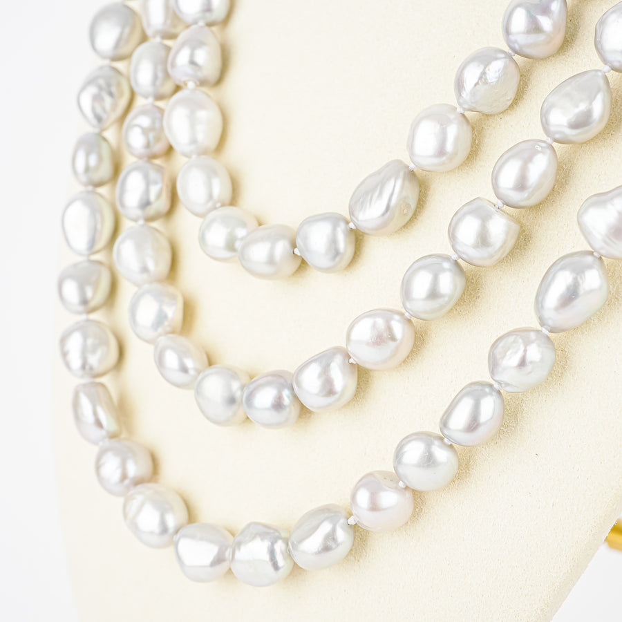 Grey Baroque Freshwater Pearl Necklace