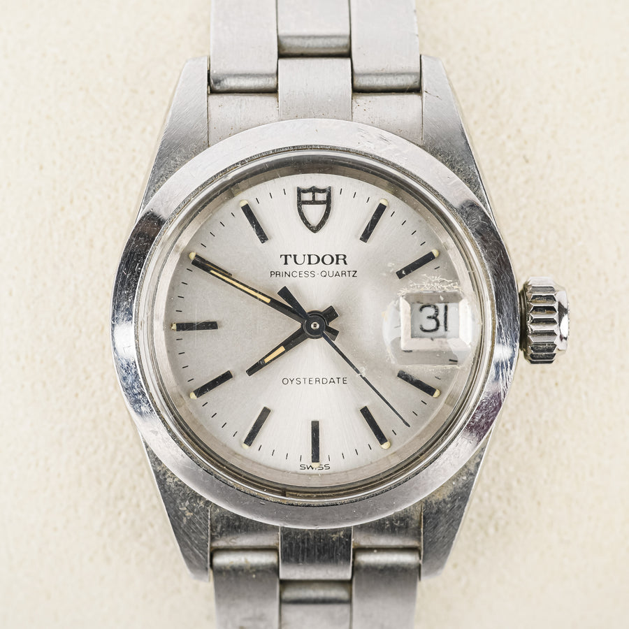 TUDOR Stainless Steel Princess Quartz Oyster Date Ladies Watch 24mm