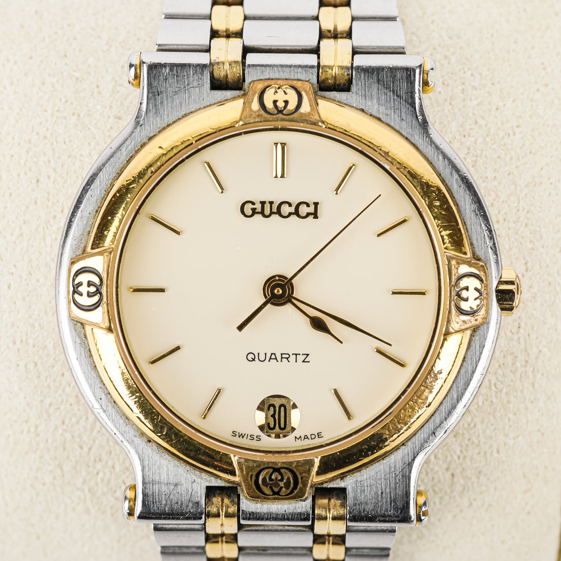 GUCCI 9000M 2 Tone Stainless Steel  Men's Watch